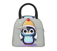 GUOLGP Borsa termica per il pranzo, leggera, con stampa di pinguini, per lavoro, scuola, picnic, mantiene i pasti freschi