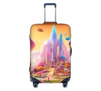 GUOLGP Candy Land Stampa Cerniera Nascosta Copertura Decorativa Valigie Lavabile Viaggio Bagaglio Protector, bianco, M