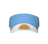 GUOLGP Cappello con visiera parasole alla moda con stampa bandiera argentina per attività all'aperto, vestibilità regolabile, traspirante, uso quotidiano, nero