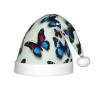 GUOLGP Cappello da elfo di Natale con stampa di farfalla e violoncello per bambini cappello di Babbo Natale festa di Halloween vacanze Capodanno