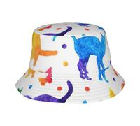 GUOLGP Cappello da pescatore con farfalla a pois e gatto, ampio uso, protezione solare, cappello alla pescatora per escursionismo, campeggio, spiaggia, avventura, nero