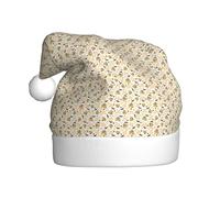 GUOLGP Cappello di Natale con stampa di zucca e gufo di Halloween, cappello di Babbo Natale, celebrazioni, unisex, accessorio per costume da festa di Natale