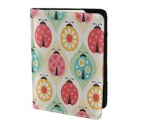 GUOLGP Coccinelle Cartoon Pattern Stampa Elegante Unisex Passaporto Viaggio Famiglia Vacanza Documenti Portafoglio Leggero Sicuro