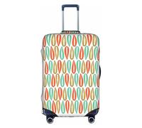 GUOLGP Copertura decorativa per valigie da viaggio lavabile con cerniera nascosta in stile moderno metà secolo, bianco, S