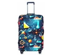 GUOLGP Copertura universale per valigie con stampa astratta scienza chimica copertura elastica lavabile per bagagli da viaggio con doppia faccia, Nero , M