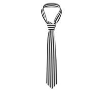 GUOLGP Cravatta da uomo con stampa a righe nere e bianche, elegante cravatta per matrimoni, feste aziendali e vacanze, Nero , Taglia unica