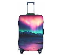 GUOLGP Dark Northern Lights Stampa Cerniera Nascosta Copertura Decorativa Valigie Lavabile Viaggio Bagaglio Protector, bianco, L