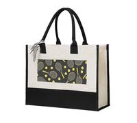 GUOLGP Divertente Racchette Da Tennis E Palline Da Tennis Stampa Tela Tote Bag Per Le Donne Per La Spiaggia Viaggi Scuola Ufficio Uso quotidiano Shopping Bags