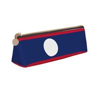 GUOLGP Elegante astuccio con stampa bandiera del Laos, grande capacità, 21,9 x 5,6 x 6,1 cm, astuccio triangolare Daily Essentials