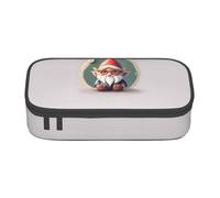 GUOLGP Grazioso astuccio con stampa di gnomo, elegante, capiente, spazioso, per penne e articoli per la scuola e i viaggi, Nero , Taglia unica