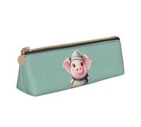 GUOLGP Grazioso astuccio con stampa di maialino, grande capacità, 20,3 x 5,6 x 6,1 cm, astuccio triangolare per tutti i giorni