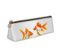 GUOLGP Grazioso astuccio con stampa di pesci rossi, grande capacità, 20,3 x 5,6 x 6,1 cm, astuccio triangolare per tutti i giorni