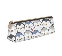 GUOLGP Grazioso astuccio con stampa pinguino, grande capacità, 20,3 x 5,6 x 6,1 cm, astuccio triangolare per tutti i giorni