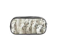 GUOLGP Grazioso astuccio trasparente con stampa di lama, per studenti, ragazzi e ragazze, astuccio trasparente per cancelleria