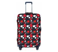 GUOLGP Happy Valentine's Day Stampa Cerniera Nascosta Copertura Decorativa Valigie Lavabile Viaggio Bagaglio Protector, bianco, M