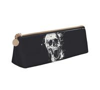 GUOLGP Horror Ghost Skull Print Elegante astuccio grande capacità 20,3 x 5,6 x 6,1 cm triangolo sacchetto Daily Essentials