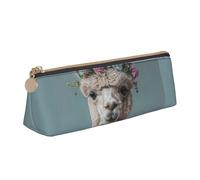 GUOLGP I Love Alpacas, astuccio elegante con stampa a triangolo, grande capacità, 21 x 5,6 x 6,1 cm, per tutti i giorni