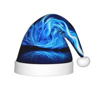GUOLGP Indigo Flame Print Cappello da elfo di Natale per bambini Cap Santa Party Halloween Vacanze Capodanno