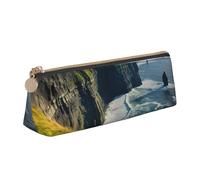 GUOLGP Ireland Outdoors County Clare The Cliffs - Astuccio elegante con stampa di Clare The Cliffs, grande capacità, 20,3 x 5,6 x 6,1 cm, astuccio triangolare per tutti i giorni