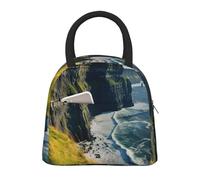 GUOLGP Irlanda All'aperto County Clare The Cliffs Stampa Elegante Borsa termica per il pranzo leggera Tote Lavoro Scuola Picnic Mantenere i pasti freschi