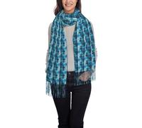 GUOLGP Killer Whales Swim Lungo Stampa Elegante Frange Sciarpa Scialle Wrap per le Donne Inverno Versatile Moda Accessorio Regalo