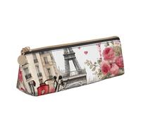 GUOLGP Love Paris Tower Coffee Wine Profumo Bicicletta Cuore Stampa Elegante Astuccio Grande Capacità 20,3 x 5,6 x 6,1 cm Triangolo Pouch Daily Essentials