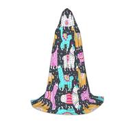 GUOLGP Mantello con cappuccio in alpaca indiana, per Halloween, da uomo, donna, adolescente, per costume di Natale e carnevale