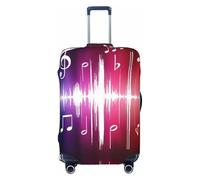 GUOLGP Music Notes. Stampa universale valigia copertura elastica lavabile viaggio bagagli copertura con doppia faccia, Nero , S