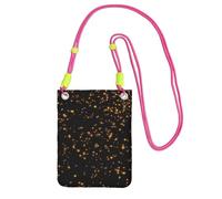 GUOLGP nero e oro carta da parati Stampa Telefono Crossbody Bag Moda Sottile Leggero per Viaggi Corsa Escursionismo Shopping, Fucsia, Taglia unica