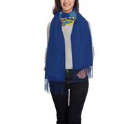 GUOLGP New York State Flag Print Elegante Frange Sciarpa Scialle Wrap per le Donne Inverno Versatile Moda Accessorio Regalo