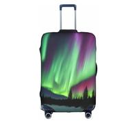 GUOLGP Northern Lights Pittura Stampa Cerniera Nascosta Copertura Decorativa Valigia Copertura Lavabile Viaggio Bagaglio Protector, bianco, M