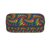 GUOLGP Orso Dancing Tie Dye stampa elegante grande capacità astuccio spazioso studio penna sacchetto materiale scolastico viaggio, Nero , Taglia unica