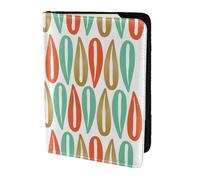 GUOLGP Portafoglio porta documenti in stile moderno di metà secolo, elegante, unisex, per passaporto, viaggio, famiglia, vacanze, leggero, sicuro