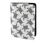 GUOLGP Portafoglio unisex con stampa di tartarughe marine, per passaporto, viaggio, famiglia, vacanze, documenti, leggero, sicuro