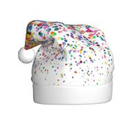 GUOLGP Puntini colorati Stampa Santa Cappello Unisex Festivo Natale Cappelli Festa Copricapo per la Decorazione Capodanno Celebrazioni