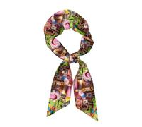 GUOLGP Sciarpa da donna con stampa di Candy Land per primavera, autunno, inverno, eventi all'aperto, accessorio per borsa