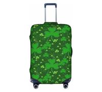 GUOLGP Sfondo giorno di San Patrizio Stampa Glitter Cerniera Nascosta Copertura Decorativa Valigia Copertura Lavabile Viaggio Bagaglio Protector, bianco, M
