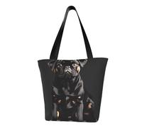 GUOLGP Simpatico cane carlino nero standard-scale-2_00x stampa borsa a tracolla estiva borsa da viaggio borsa da spiaggia gite giornaliere pendolari donna uomo accessorio