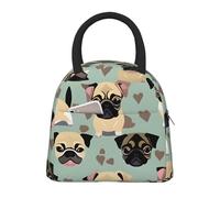 GUOLGP Simpatico motivo chihuahua carlino stampa elegante borsa termica per il pranzo leggera tote lavoro scuola picnic mantenere i pasti freschi