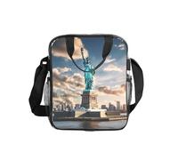 GUOLGP Statua della Libertà a New York Stampa Trasparente Borsa termica per il pranzo Capacità Borsa per il pranzo Tote Scuola Lavoro Viaggi Picnic Bento Box