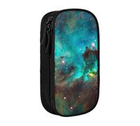 GUOLGP Universo Galaxy Space Print - Astuccio funzionale multi-scomparto per la scuola, facile accesso, Nero , Taglia unica, Con tasca per il