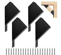 Guolich 4 Pezzi Staffe per Gazebo, Squadrette Angolari, Connettori per Travi, Staffe per Travi in Legno, Set di Supporti per Gazebo, Connettori Pergola, Supporto per Gazebo con Angolo di 45°