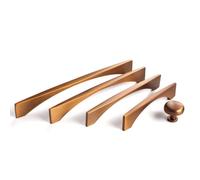 Guolich 6 Pezzi Maniglie per Mobili da Cucina Marrone Maniglie Cucina, Maniglie Armadio Camera da Letto, Pomelli per Mobili, per Cassetto, Armadietti, Porte,Distanza Fori 160mm