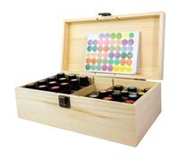 Guolich Olio Essenziale Organizzatore Contenitori Scatola di Legno, 25 Bottiglie Scatola di Immagazzinaggio di Oli Essenziali per Viaggio, Unghie e Accessori per la Profumazione della Case