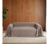 GUOLIXIA Telo Copridivano 3 Posti 180 x 305 cm Traspirante e Resistente Copridivano Angolare Lavabili Ideale Come Telo Arredo, Salva Divano, Coperta Picnic, marrone