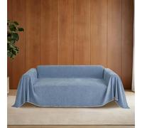 GUOLIXIA Telo Copridivano 3 Posti 180 x 385 cm Traspirante e Resistente Copridivano Angolare Lavabili Ideale Come Telo Arredo, Salva Divano, Coperta Picnic, Blu