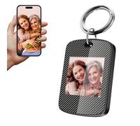 GUOMIS Cornice Digitale,1.5Pollici Cornice Digitale Foto,200 × 200 Cornici digitali per foto,Supporta il caricamento di foto, testo e contatti di emergenza (Nero corvino)