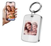 GUOMIS Portachiavi foto,Portachiavi personalizzato con foto,Portachiavi personalizzato,Regalo perfetto per anniversari di matrimonio, coppie, festività e compleanni (Bianco)