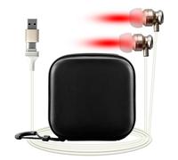 GUOMIS Tappi per le orecchie a infrarossi,Cuffie tinnito,Tappi auricolari a infrarossi per acufene, 650 cuffie a luce rossa nano per la cancellazione del rumore e l'aiuto al sonno. (01)