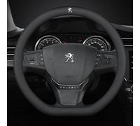 GUOPENG Coprivolante Auto per Peugeot 2008 2014-2019/208 e/2008, Antiscivolo Custodia Volante Protezione Traspirante in Pelle Copri Volante Decorazione Accessori,B-C/Black-2